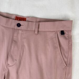 Halsey Sport Shorts Red Striped Mens 38 Chino Microfiber Stretch 9.5" Summer